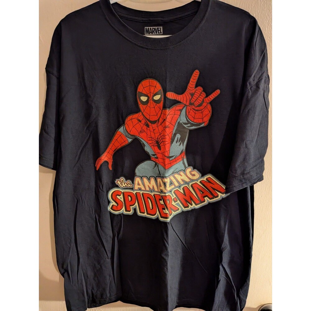 The Amazing Spider man T-shirt Size XL Black Marvel